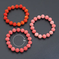 10mm Pumpkin Resin Stretchy Bracelet, Sku#EF665