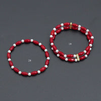 5x9mm Coral with MOP Stretchy Bracelet, Sku#EF667