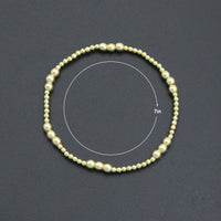 mixed gold hematite Ball Beads stretchy Bracelet, Sku#EF685