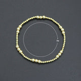 mixed gold hematite Ball Beads stretchy Bracelet, Sku#EF685