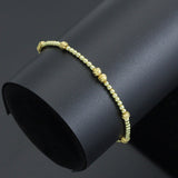 Gold Hematite with Swirl Spacer Ball Beads stretchy Bracelet, Sku#EF689