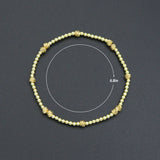 Gold Hematite with Swirl Spacer Ball Beads stretchy Bracelet, Sku#EF689