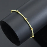 Gold Hematite Ball Beads with swirl spacer Stretchy Bracelet, Sku#EF690