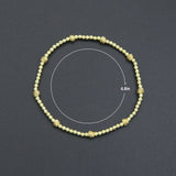 Gold Hematite Ball Beads with swirl spacer Stretchy Bracelet, Sku#EF690