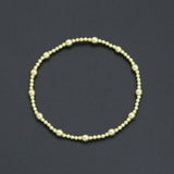 Gold Hematite Ball Beads Stretchy Bracelet, Sku#EF684