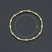 Gold Hematite Ball Beads Stretchy Bracelet, Sku#EF684