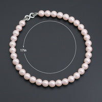 12mm Pearl Necklace with CZ infinity clasp,Sku#EF697