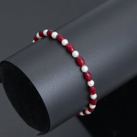 4x6mm Faceted Barrel Jade Stretchy Bracelet, Sku#EF698