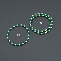 4x6mm Faceted Barrel Jade Stretchy Bracelet, Sku#EF699