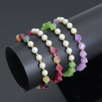 8mm Faceted Jade Stretchy Bracelet, Sku#EF708