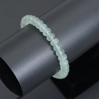 5x8mm Rondelle Smooth Blue Jade Stretchy Bracelet, Sku#EF711