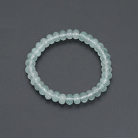 5x8mm Rondelle Smooth Blue Jade Stretchy Bracelet, Sku#EF711