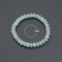 5x8mm Rondelle Smooth Blue Jade Stretchy Bracelet, Sku#EF711