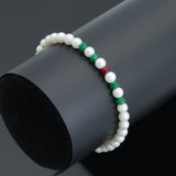 5mm Round MOP Stretchy Bracelet, Sku#EF722