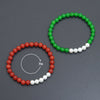 6mm Round Smooth Jade with MOP Stretchy Bracelet, Sku#EF725