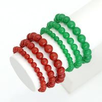 Round Smooth Jade Stretchy Bracelet, Sku#EF726