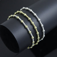 2.5mm with 4mm Round Smooth Hematite Stretchy Bracelet, Sku#EF729