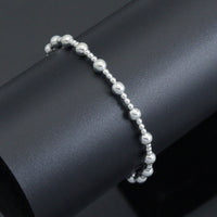 7'' 2.5mm with 5mm Round Gold Hematite Stretchy Bracelet, Sku#EF730