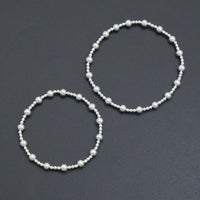 7'' 2.5mm with 5mm Round Gold Hematite Stretchy Bracelet, Sku#EF730