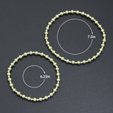 7'' 2.5mm with 4mm Round Smooth Hematite Stretchy Bracelet, Sku#EF731