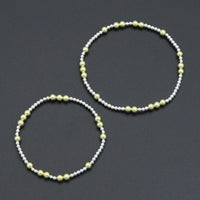 7'' Round Smooth Hematite Stretchy Bracelet, Sku#EF742