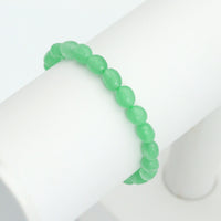 6x9mm Irregular Oval Jade Stretchy Bracelet, Sku#EF749