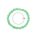 6x9mm Irregular Oval Jade Stretchy Bracelet, Sku#EF749