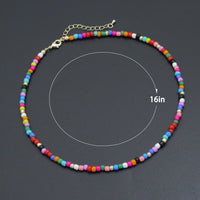 Rainbow Color Stone Necklace, sku#EF773