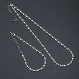 Gold Silver Flower Ball Necklace bracelet , sku#EF767