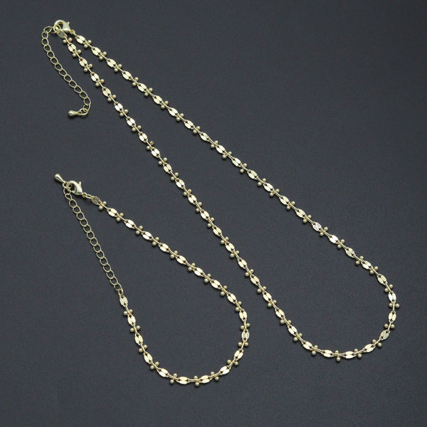 Gold Silver Flower Ball Necklace bracelet , sku#EF767