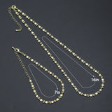 Gold Silver Flower Ball Necklace bracelet , sku#EF767