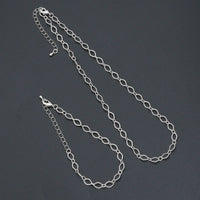 Diamond Shape Link Chain Necklace Bracelet, Charm bar necklace bracelet, sku#EF790