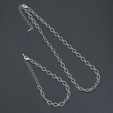 Diamond Shape Link Chain Necklace Bracelet, Charm bar necklace bracelet, sku#EF790