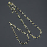 Diamond Shape Link Chain Necklace Bracelet, Charm bar necklace bracelet, sku#EF790