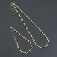 Fancy Oval Link Chain Necklace Bracelet, Charm bar necklace, sku#EF791