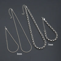 Rolo Link Chain Necklace Bracelet, Charm bar necklace bracelet, sku#EF793