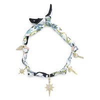 Convertible Scarf Necklace, Adjustable Silk Scarf Statement Necklace, sku#EF806