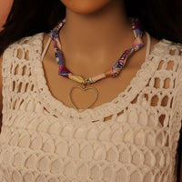 Convertible Scarf Necklace, Adjustable Silk Scarf Statement Necklace, sku#EF806
