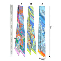 Convertible Scarf Necklace, Adjustable Silk Scarf Statement Necklace, sku#EF808-1