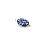 ceramic Tulip flower charm, vintage charm for necklace bracelet jewelry making, Sku#EF819