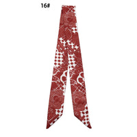 15 Asssorted colors Narrow scarf for scarf necklace making, hair&bag scarves accessories, EF824s