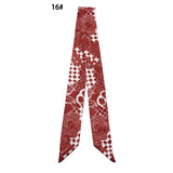 15 Asssorted colors Narrow scarf for scarf necklace making, hair&bag scarves accessories, EF824s