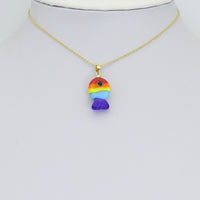 Colorful Enamel  Rainbow Fish Pendant For Necklace Bracelet Jewelry Making Supply, Fish Charm, Sku#EF825