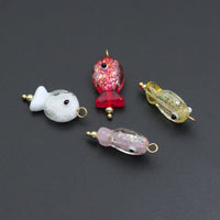 Handmade Colorful Glitter Fish Charm, lucky fish charm, lucky evil eye charm,Sku#EF826