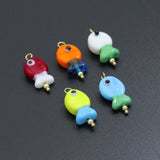 Coloful Fish Charm Pendant-handmade ocean-inspired pendant, Sku#EF828