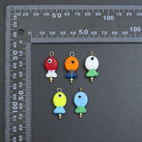 Coloful Fish Charm Pendant-handmade ocean-inspired pendant, Sku#EF828