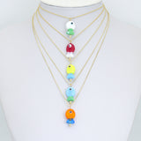 Coloful Fish Charm Pendant-handmade ocean-inspired pendant, Sku#EF828