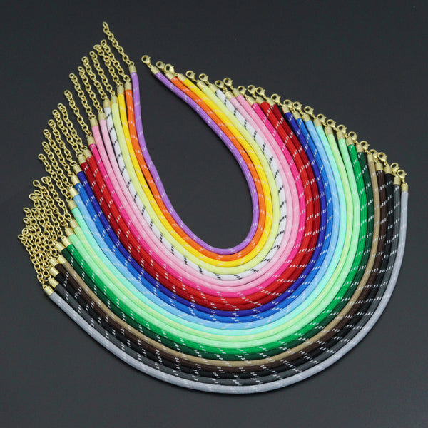 Vibrant Rope Cord Bracelet Necklace, Cord Necklace Bracelet, sku#EF830