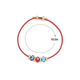 Red Cord Evil Eye Beads Silding Bracelet, Sku#EF839
