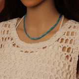 Vibrant Tribal Woven Cord Necklace with Gold Extender Chains,Sku#EF840